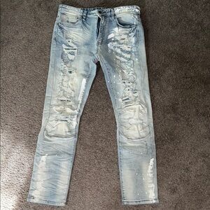 Distressed Light Blue Men's Jeans